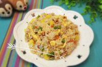 菠萝鲜虾炒饭的做法步骤12