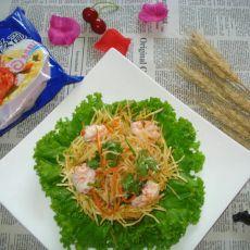 凉拌方便面#小虾创意料理#