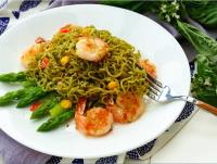 青酱鲜虾拌面#小虾创意料理#的做法步骤12