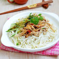 蚝油鸡丝干捞面