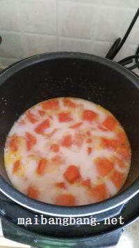 西米露牛奶木瓜汤的做法步骤6