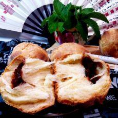 玫瑰豆沙小面包