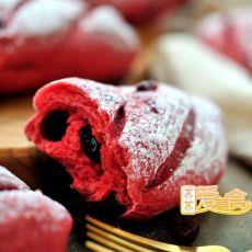 红曲蔓越莓小面包