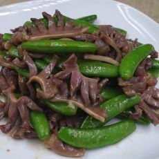 甜豆炒鸭胗