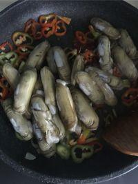 辣炒蛏子的做法步骤6