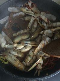 辣炒蛏子的做法步骤7