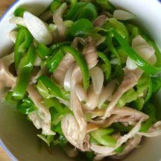 青椒炒平菇