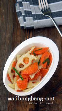 胡萝卜藕片小炒的做法步骤8